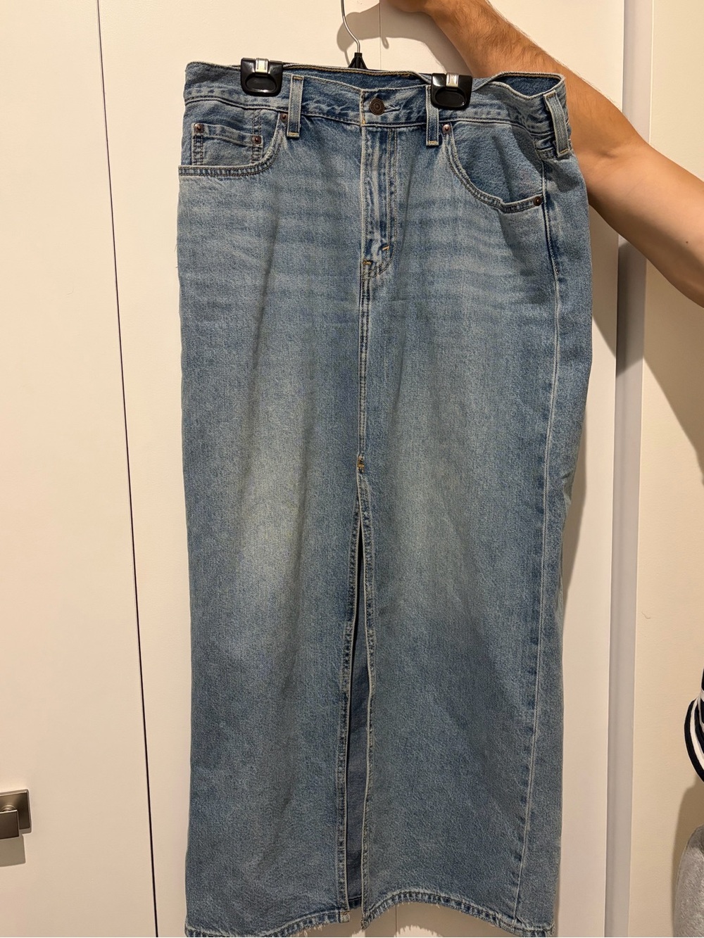 Levi's Light Blue Straight-Leg Denim Skirt